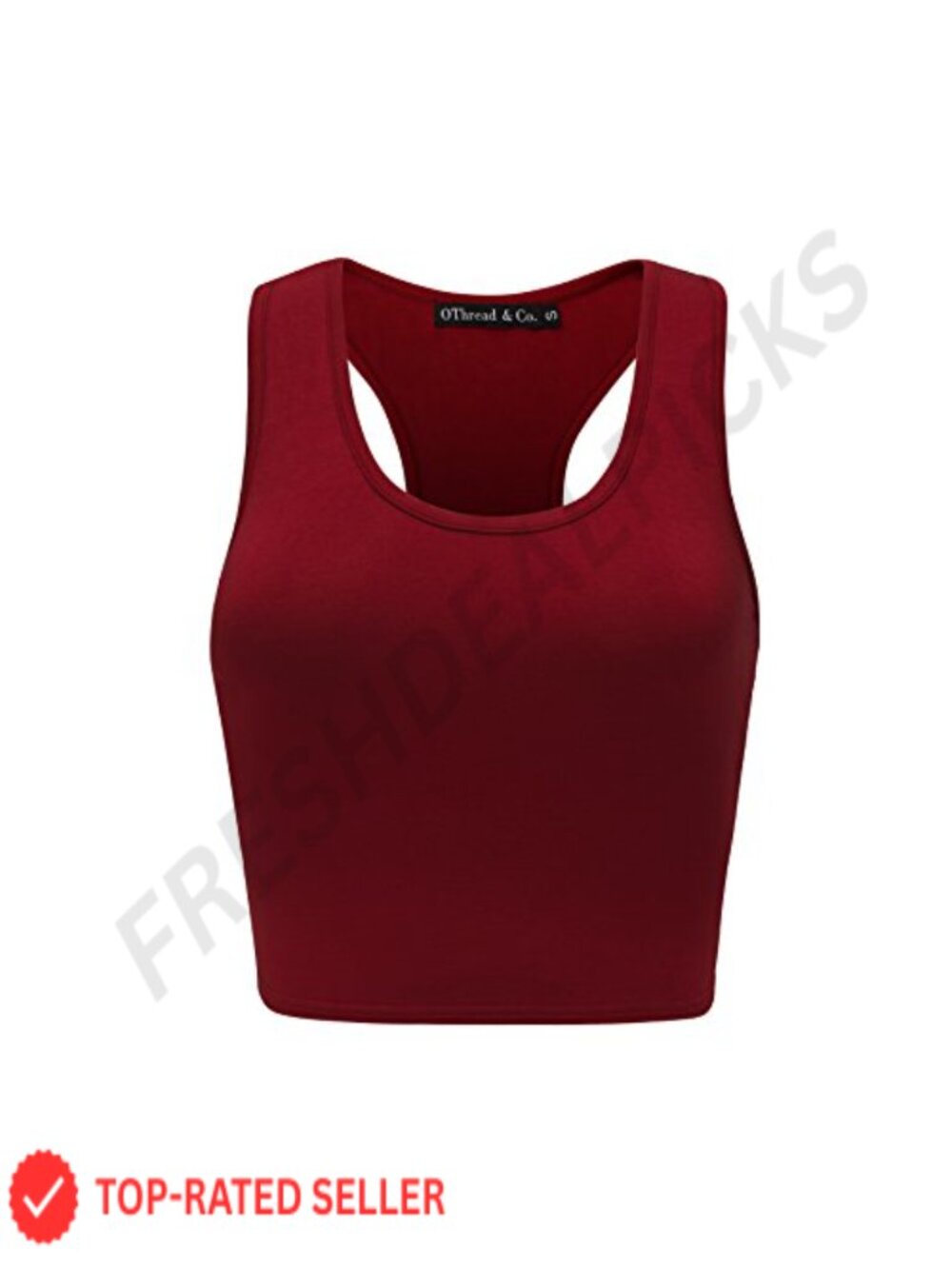 Women's Stretchy Scoop Neck Racerback Sports Crop Tank Top Basic